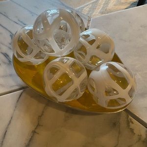 Metal & Enamel Decorative Dish